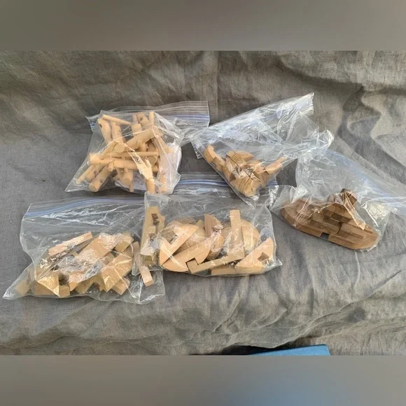 5 Vintage Wood Puzzles - Brain Teaser - Barrel - Ship - IQ Challenge Jigsaw Game - Picture 1 of 8